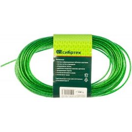 Металлополимерный трос СИБРТЕХ зеленый ПР-3,0, 47647 