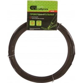 Стальная проволока СИБРТЕХ 30 м, вязальная, термообработанная 1,2 мм 84909 