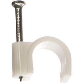 Пластиковая круглая скоба с гвоздем FORTISFLEX СПК 9 30шт 49461 