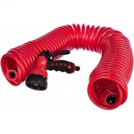 Многофункциональный пистолет-спринклер с 15-миллиметровым спиральным шлангом Top Tools 15A711 