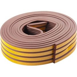 Уплотнитель СИБРТЕХ 12 м, профиль E, коричневый Р 93923 