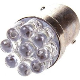 Автолампа диод S25 P21W 24V 9 LED диодов BA15s 1-контурная белая SKYWAY S08202004 