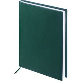 Недатированный ежедневник BRAUBERG А5 138х213 мм "Select", балакрон, 160 л., зеленый, 123431 