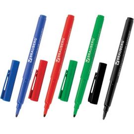 Перманентные нестираемые маркеры НАБОР 4 шт., АССОРТИ, "CLASSICLine", 1 мм BRAUBERG 150295 