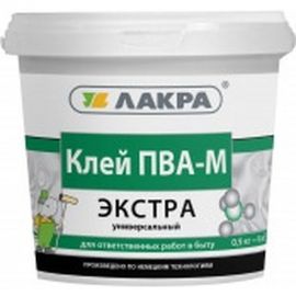 Универсальный клей ПВА-М Лакра Экстра 0,9 кг 90002427657 