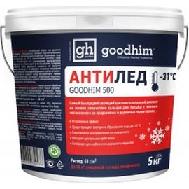 Антигололедный сухой реагент GOODHIM 500 № 31, ведро, 5 кг 40276 