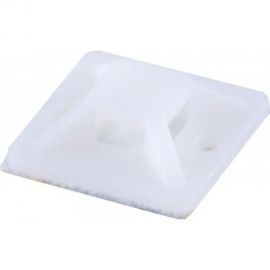 Самоклеющаяся площадка STEKKER 30х30 мм, под хомуты, белый, WMCL3030 32933 