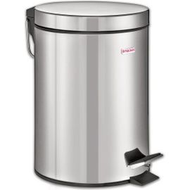 Ведро-контейнер для мусора с педалью ЛАЙМА 12 л, зеркальное 232261 