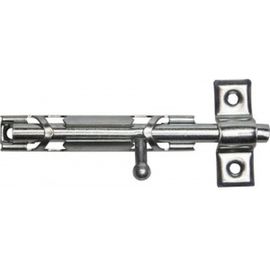 Накладной Шпингалет Россия 3Т-12 стальной покрытие белый цинк 80 мм 37735-80 