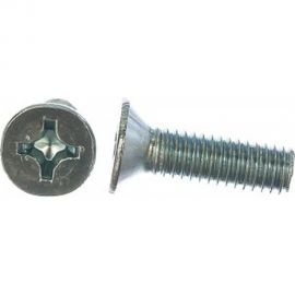 Винт DIN 965 с потайной головкой, оцинкованный М6х20, 100шт - коробка Tech-Krep 105241 