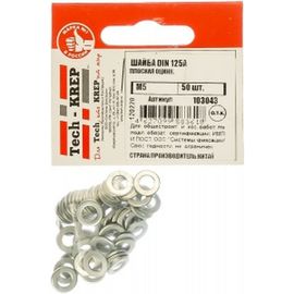 Плоская оцинкованная шайба Tech-Krep DIN125а М5 50шт - пакет 103043 
