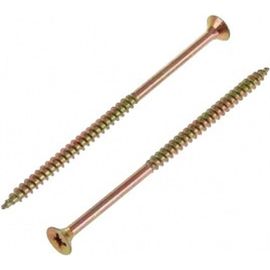 Потайной универсальный шуруп Метизный двор 6,0x160, желтый, 50 шт. 4607159063687 