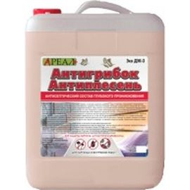 Антисептическая пропитка по бетону Ареал+ Антигрибок Антиплесень 10л А-417 