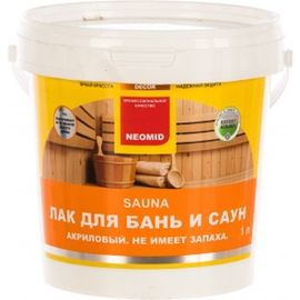 Акриловый лак для бань и саун Neomid sauna /1 л/ - Н -SAUNA-1 