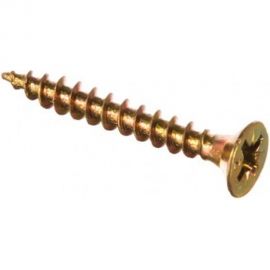 Универсальный саморез Tech-Krep 30х4,0 мм 200 шт желтый, коробка с окном 102243 