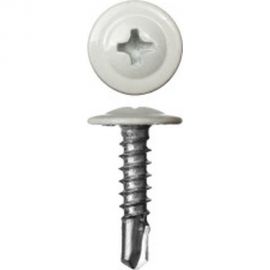 Саморез Tech-Krep ШСММ сверло 4,2х16 белый KP RAL 9003 20 шт, пакет 125523 