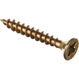 Универсальный саморез Tech-Krep 25х3,5 мм 200 шт желтый, коробка с окном 102233 