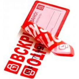 Пломба наклейка, оставляющая след на поверхности ЕВРОПАРТНЕР 27x100 10 шт. 13 0190 2 