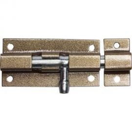 Накладная задвижка для окон и мебели Россия ШП-60 КМЦ коричневый металлик/цинк 60 мм 37753-60 