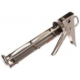 Полуоткрытый пистолет для герметика 310мл, хром, зубчатый шток 7мм MATRIX 88640 