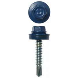 Саморезы для крепления кровельных материалов к деревянной обрешетке Зубр цвет RAL 5005 синий насыщенный, оцинкованный, 4,8x38мм, 1600шт 4-300310-48-038-5005 