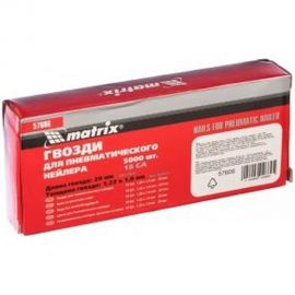Гвозди для пневматического нейлера (20х1.25х1 мм) 5000 шт. MATRIX 57606 