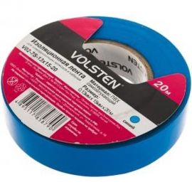 Изолента Volsten V02-7S-13х15-20 0,13х15 мм, синяя, 20 метров 9795 