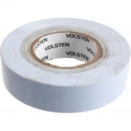 Изолента Volsten V02-7W-18х19-20 0,18х19 мм, белая, 20 метров 9783 