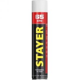 Монтажная пена STAYER STD 65 750мл с увеличенным выходом, адаптерная, всесезонная 41134 