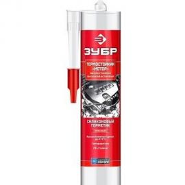 Силиконовый герметик ЗУБР 280 мл, нейтральный, t +250, красный 41245-5 