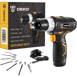 Аккумуляторная дрель-шуруповерт DEKO GCD12DU3 SET2 FU 063-4146 