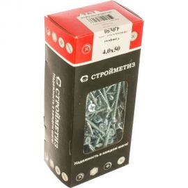 Саморез Стройметиз 4,0х50 универсальный, белый цинк уп. 200 шт. 2150695 