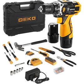 Аккумуляторная дрель-шуруповерт DEKO DKCD12FU-Li-Ion + набор инструментов 104 шт 063-4117 