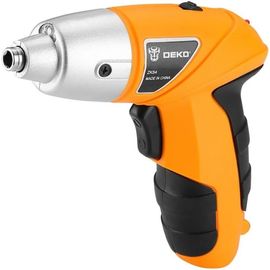 Аккумуляторная отвертка DEKO ZKS4, 4В, 0.6 Ач, з/у с набором оснастки 10 шт, 4 Нм 063-4113 