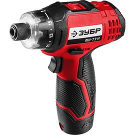 Аккумуляторная отвертка-шуруповерт ЗУБР с 10 битами ОШ-7.2 Н 