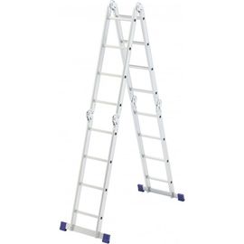 Шарнирная алюминиевая лестница СИБРТЕХ 4х4 97882 