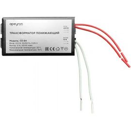 Понижающий трансформатор APEYRON 12В, 35-105Вт, 82х37х24мм, металл, черный 03-84 