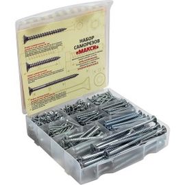 Крепеж в наборе МАКСИ №6 Госкрепеж 9 позиций: шурупы, размер бокса 17х16 см СЭ.010042 