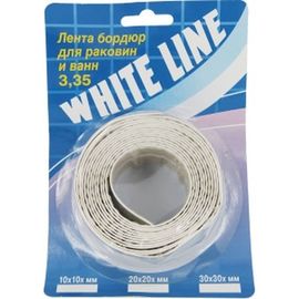 Бордюрная лента, герметик MasterProf 40мм уп.3.35м белая блистер ИС.130814 