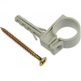 Кронштейн одинарный пластиковый с дюбелем MasterProf 50 мм 2 шт ИС.130168 