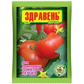 Удобрение 150 гр для подкормки томатов и перцев Здравень Турбо Ваше Хозяйство 4607043200433 