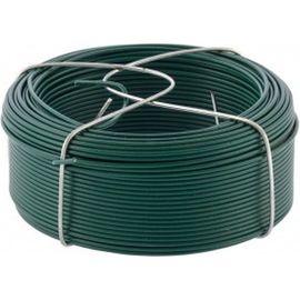 Проволока с ПВХ покрытием СИБРТЕХ зеленая 1,5мм длина 50м 47772 
