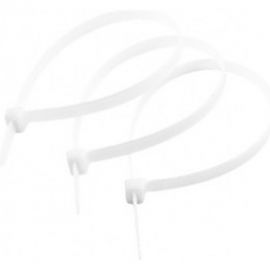 Хомуты-стяжки СИБИН белые ХС-Б, 2.5 х 200 мм, 100 шт, нейлоновые, 3786-25-200 