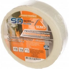 Строительная самоклеящаяся сетка SDM SD-GLASS Professional 50мм х 153м повышенной прочности 00-00000190 