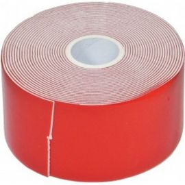 Двухсторонняя клейкая лента MEGAPOWER 50 мм х 5 м профессиональная, красная ET-505PRO 