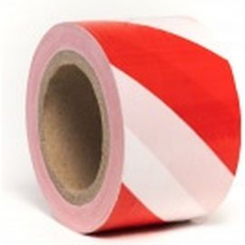 Сигнальная лента SDM бело-красная 75 ммх200 м 0838 