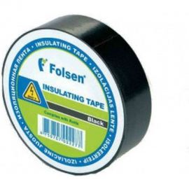 Изоляционная лента Folsen 19ммx20м черная пламягасящая 012514 