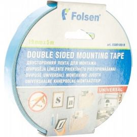 Универсальная лента для монтажа Folsen 19ммх5мx1,1мм белая вспененный РЕ в индивидуальной упаковке 030810519 
