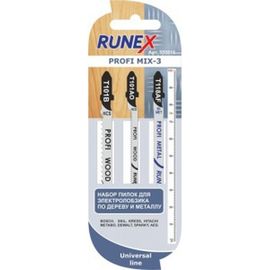 Набор пилок PROFI MIX-3 по дереву и металлу T101B/T101AO/T118AF 3 шт. Runex 555815 