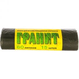 Мешки для мусора в рулоне Гранит (15 шт; 60 л) Концепция Быта 2050 